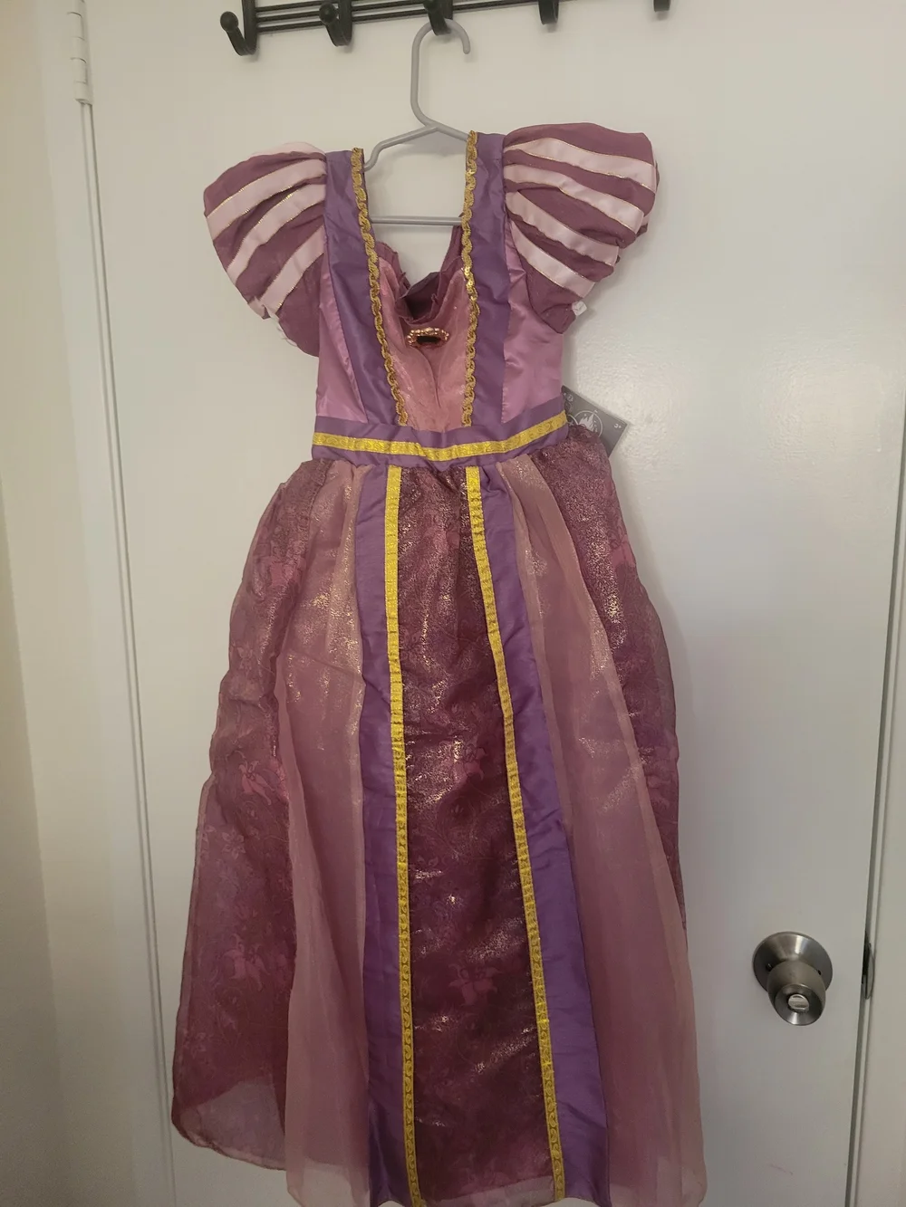 NWT Disney Aurora Purple & Pink Princess Costume Dress with Gold Trim - Size 7/8